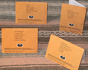 reverse view of the card when folded